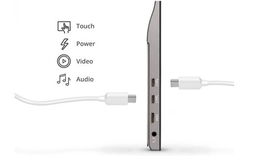 Màn hình Viewsonic TD1655 - Truyền tải cả hình ảnh, âm thanh và sạc pin